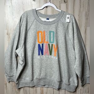 Old Navy Heather Gray Pullover Sweatshirt
